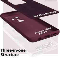 Silicone Case for Samsung Galaxy S9+ - Burgundy