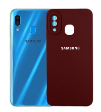 Silicone Case for Samsung Galaxy A20s - Burgundy