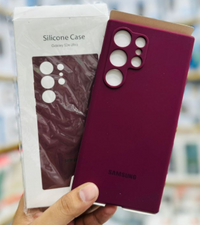 Silicone Case for Samsung Galaxy S24 Ultra - Burgundy