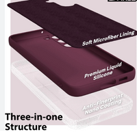 Silicone Case for Samsung Galaxy S23+ - Burgundy