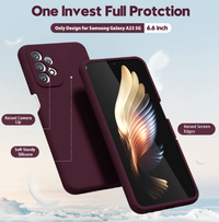 Silicone Case for Samsung Galaxy A23 5G - Burgundy