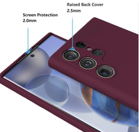 Silicone Case for Samsung Galaxy S24 Ultra - Burgundy