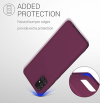 Silicone Case for Samsung Galaxy A71 - Burgundy