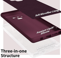 Silicone Case for Samsung Galaxy Note 9 - Burgundy