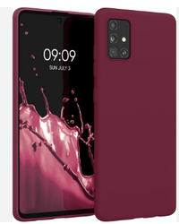 Silicone Case for Samsung Galaxy A51 - Burgundy