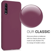 Silicone Case for Samsung Galaxy A30s - Burgundy