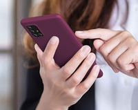 Silicone Case for Samsung Galaxy A71 - Burgundy