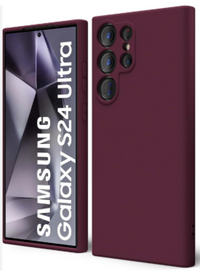 Silicone Case for Samsung Galaxy S22 Ultra - Burgundy