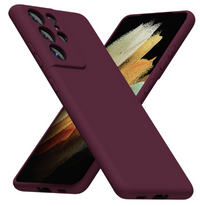 Silicone Case for Samsung Galaxy S21 Ultra - Burgundy