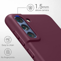 Silicone Case for Samsung Galaxy S21 FE - Burgundy