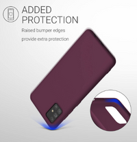 Silicone Case for Samsung Galaxy A51 - Burgundy