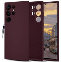Silicone Case for Samsung Galaxy S23 Ultra - Burgundy