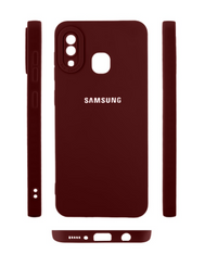 Silicone Case for Samsung Galaxy A20s - Burgundy