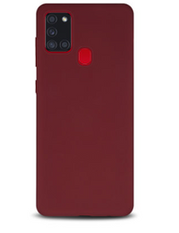 Silicone Case for Samsung Galaxy A21s - Burgundy