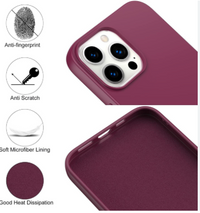 Silicone Case for iPhone 16 Pro - Burgundy