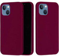 Silicone Case for iPhone 15 - Maroon