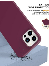 Silicone Case for iPhone 16 Pro Max - Burgundy