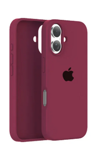 Silicone Case for iPhone 16 - Burgundy
