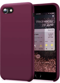 Silicone Case for iPhone 7 - Burgundy