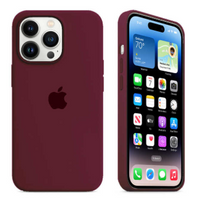 Silicone Case for iPhone 15 Pro Max - Burgundy