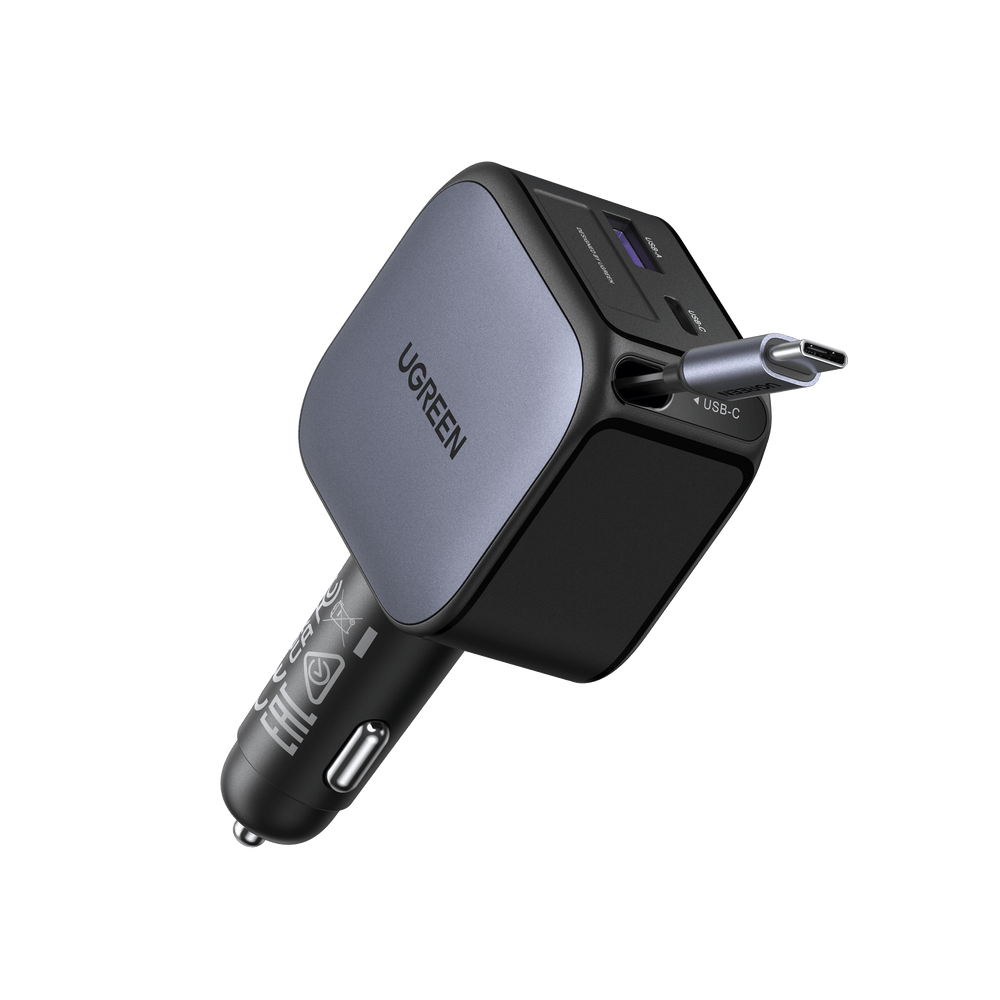 UGREEN Nexode 60W retractable car charger EC602 – product image