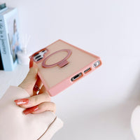 Frosted matte magnetic metal kickstand case for Samsung Galaxy – color lineup
