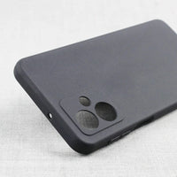 Motorola G54 Soft Silicone Case – Black – side profile