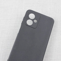 Motorola G54 Soft Silicone Case – Black – detail view