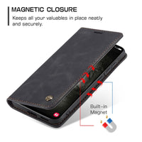Caseme Cover Note 15 Pro Black – magnetic closure