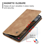 Caseme Cover Note 15 Pro Tan Brown – magnetic closure