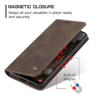 Caseme Cover Note 15 Pro Coffee Brown – magnetic closure
