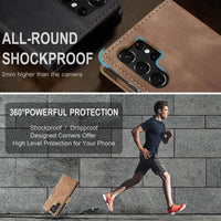 Brown CaseMe case kickstand view