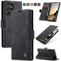 Samsung Galaxy S25 Ultra CaseMe leather wallet flip case in Black
