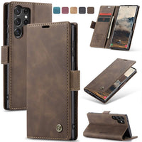 Samsung Galaxy S25 Ultra CaseMe leather wallet flip case in Coffee
