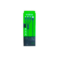 Oraimo Cable 3-in-1 (118MCL) - all three connector ends spread out
