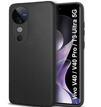 Silicone Case for Vivo V40 - Black