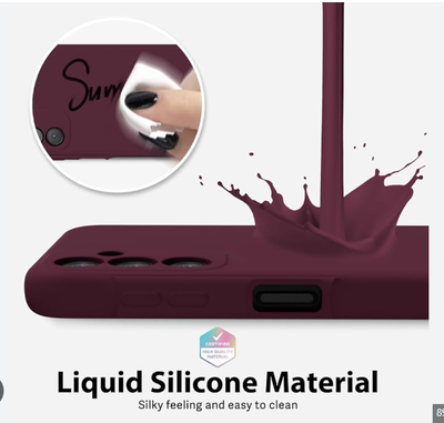 Silicone Case for Samsung Galaxy A15 - Burgundy