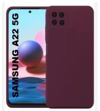 Silicone Back Cover for Samsung Galaxy A22 - Maroon