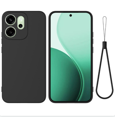 Silicone Case for Oppo Reno 14F - Black