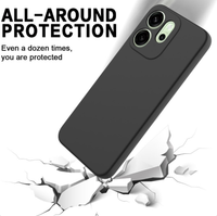 Silicone Case for Oppo Reno 14F - Black