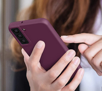 Silicone Case for Samsung Galaxy S22+ - Burgundy