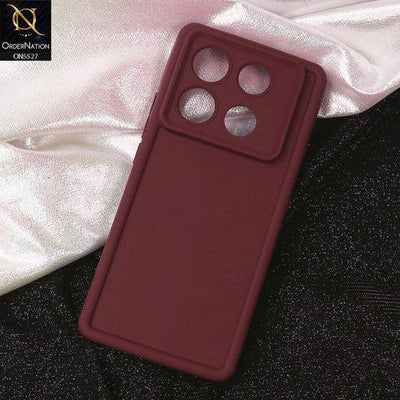 Silicone Case for Infinix Note 40 Pro - Burgundy