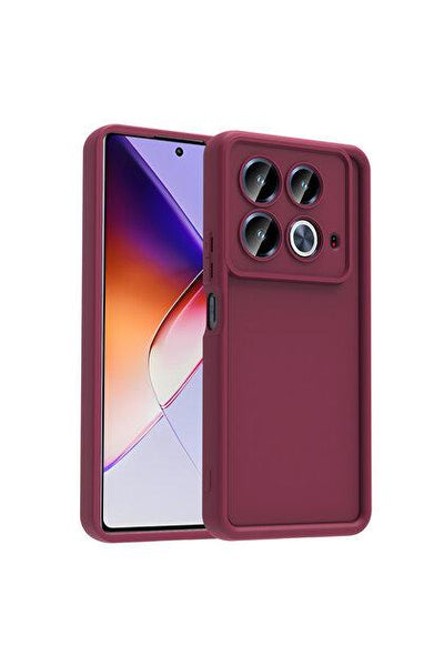 Silicone Case for Infinix Note 40 Pro - Burgundy