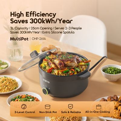 oraimo MultiPot 3L Energy-Saving Electric Cooker (OHP-261A)