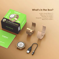 Oraimo Watch Muse OSW-831N box contents, watch, straps and charging cable