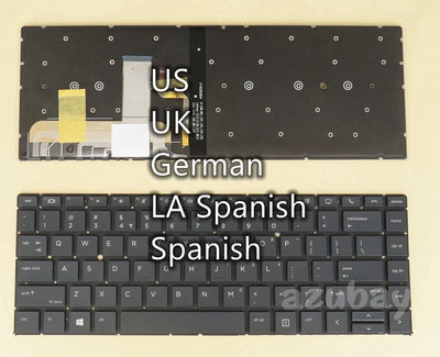 HP EliteBook 1040 G4 / x360 1040 G5 / G6 Backlit Keyboard Replacement – Black | US Layout