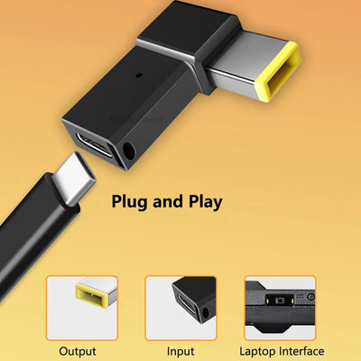 USB-C to Lenovo Slim Tip Charging Adapter – 100W PD (ThinkPad / Yoga / IdeaPad)