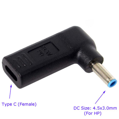 HP USB-C to 4.5mm Blue Tip Charging Adapter – 100W PD (EliteBook / ProBook / Pavilion)