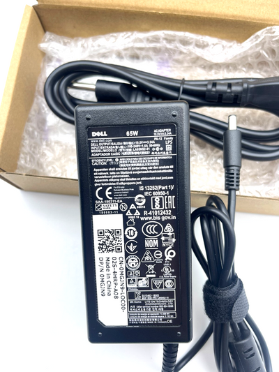 Dell Small Pin Laptop Charger 65W – Black (4.5mm, Inspiron / Latitude / Vostro / XPS)