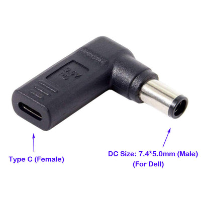 USB-C to Dell 7.4mm Charging Adapter – 100W PD (Latitude / Inspiron / Vostro)